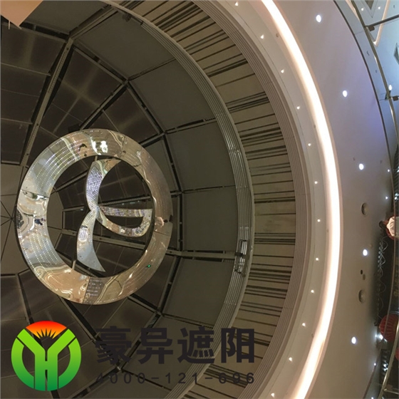 商場圓頂電動遮陽簾,電動天棚簾,豪異上海電動遮陽簾廠家,4000-121-696