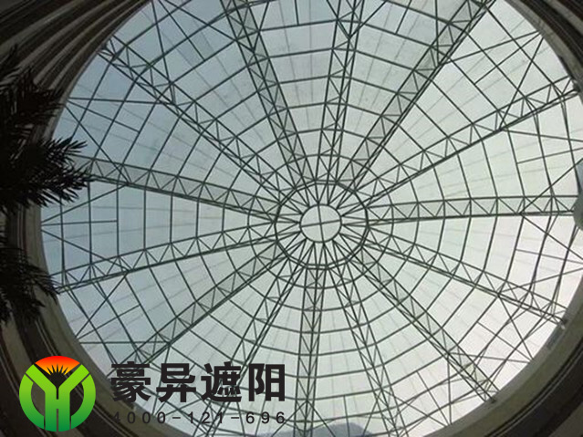 玻璃頂建筑遮陽,豪異上海戶外電動(dòng)天幕遮陽棚,4000-121-696